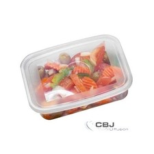 Lot de 20 boîte de conservation alimentaire microndable avec couvercle 750 CC