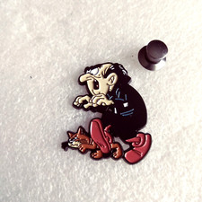 Pin's Lapel pin enamel pins BD Schtroumpfs Gargamel et son chat Azrael