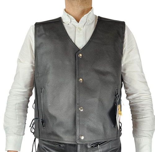 Gilet cuir smanicato - gilet, en