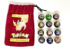 Collector Lot Complet 12 Anciennes Billes Pokémon Avec Son Sachet Dracolosse
