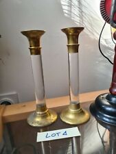 Paire De Bougeoirs Plexiglass Et Laiton ? (Lot ?️)