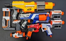 Nerf Gun Lot of 9 Used Guns