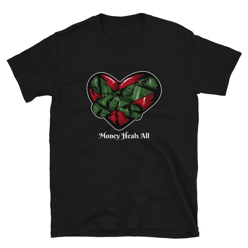 Damaged heart tee black - damaged,
