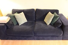 Canapé design bleu roi toucher velours - Urgent déménagement