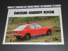DATSUN CHERRY 100A - 2 portes brochure catalogue prospectus édition années 70