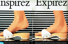 Publicité Advertising 0925 1982    Scholl   sandales 2 pages