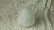 VASE A JACINTHE EN VERRE GIVRE EPOQUE ART NOUVEAU DEBUT 20 EME** N3