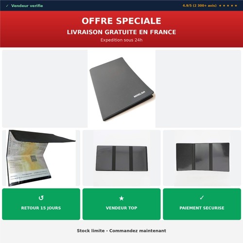 étui carte grise pvc - Étui,