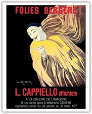 Cappiello Original Offset Lithograph Folies Bergère Galerie de l'imagerie 1977