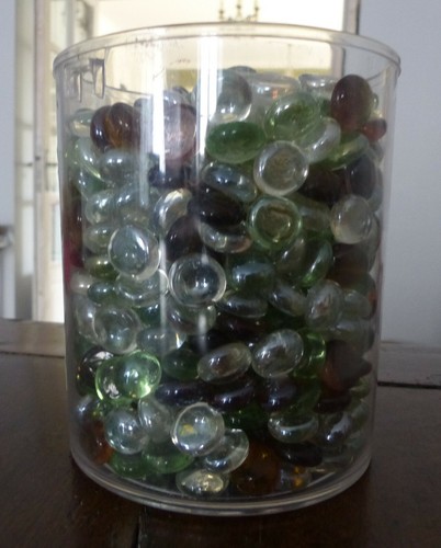 Billes plates transparentes - billes,