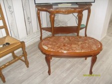 ensemble table basse 85x45 et console dessus marbre 75x100 état neuf.