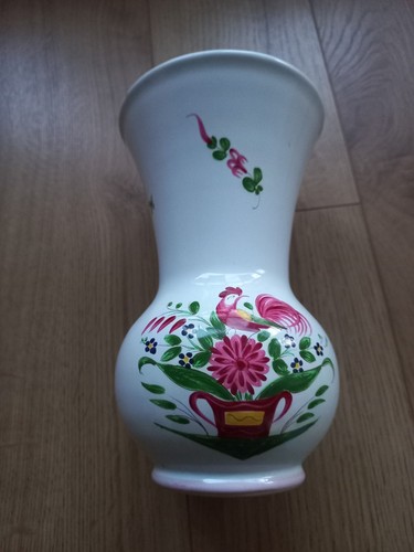 Vase faience décor coq - vase,