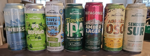lot 7 canettes vides de bière