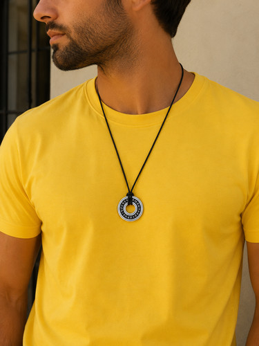 Pendentif argenté anneau - pendentif,