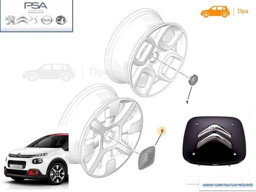 Cabochon roue citroen - cabochon,