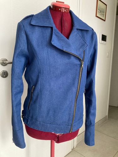 Blouson jean bleu foncé - blouson,