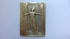 Médaille, Plaque en bronze argenté,  Paris 1937 GYMNASTIQUE