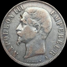 5 Francs Napoleon III 1856 A Second Empire TB