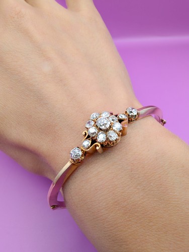 Antique 14k rose gold diamond - gold,