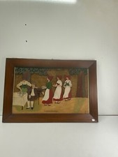 Tableau en bois et tissu Dr