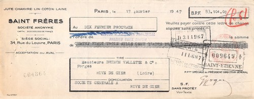 1947 jute chanvre lin - jute, coton