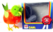 AUTOMATE CARL - RARE OISEAU PICORANT ROUGE ET VERT +BOITE - MADE IN WEST GERMANY