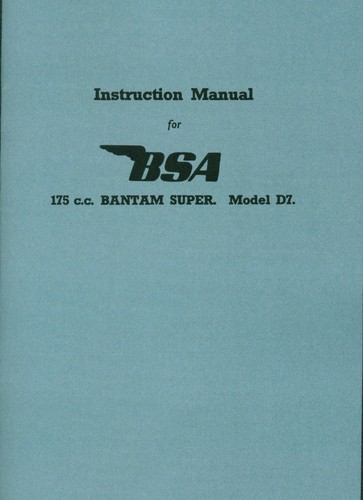 Manuel bsa bantam 175 - manuel, d7
