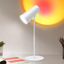 Lampe de Table LED avec Projection,Lampe de Bureau Multifonctionnelle Eyes Ca...
