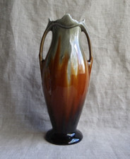 GRAND VASE EN FAÏENCE D'ORCHIES MOULIN DES LOUPS ART NOUVEAU - 1920 - BARBOTINE