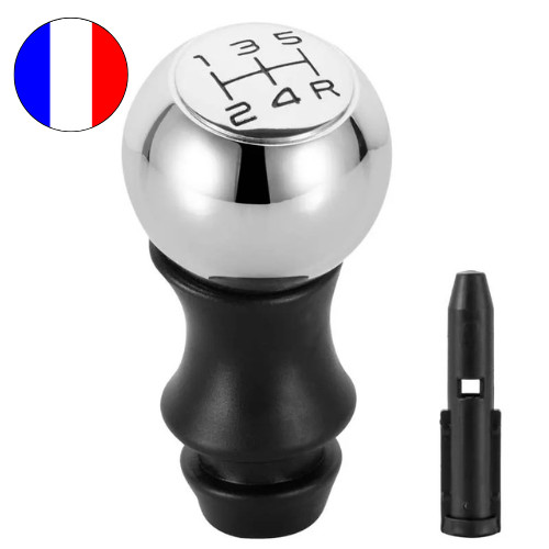 Pommeau levier vitesse chrome - pommeau,