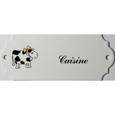 Plaque de porte émaillée