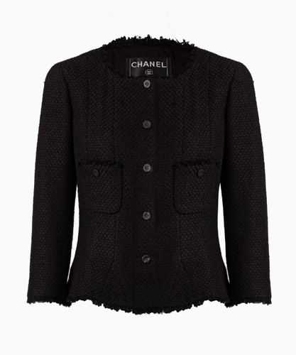 Chanel veste tweed - chanel, black