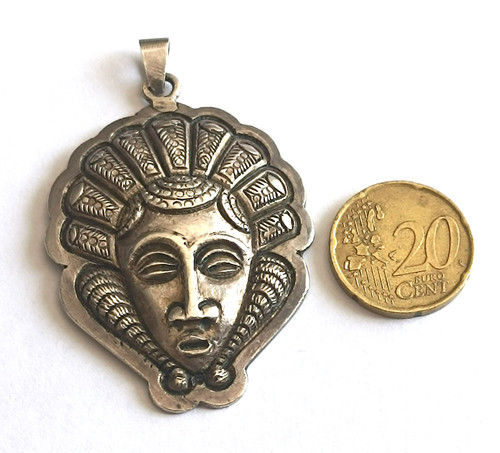 Pendentif masque stylisé art - pendentif,
