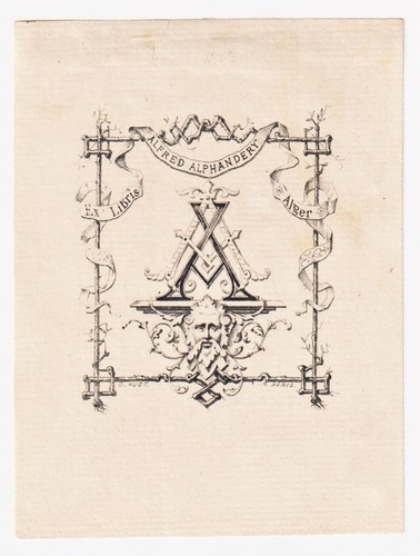 Exlibris alphandery alger - -, /