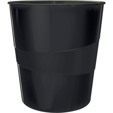 [5278-10-95] LEITZ Corbeille à papier WOW, en plastique, 15 litres, noir
