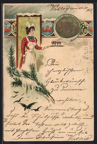 Lithographie jeune femme