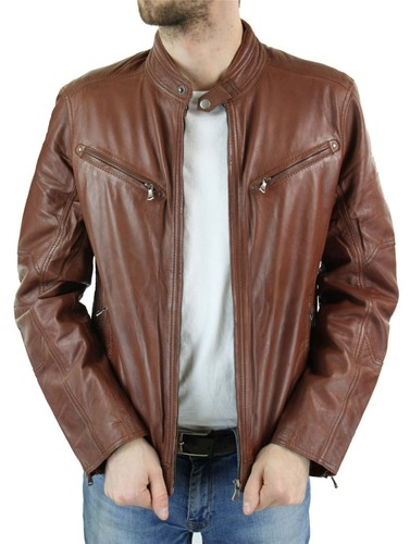 Veste motard homme zippée - veste,