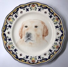 N5 Assiette Ancienne Atelier Regnier Delarue Desvres Fait Main D 25,5 Cm