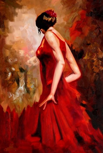 Danseuse flamenco tableau - danseuse,