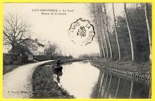 cpa 77 - LIZY sur OURCQ Seine et Marne) Le CANAL MAISON de la CANTINE Barques