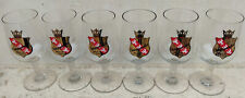 lot 6 verres à bière CHAMPIGNEULLES - verre à pied 0.25 L - Bière de France