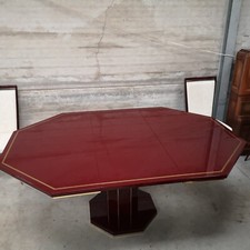 Table laqué et laiton par eric maville vintage 1970 1980