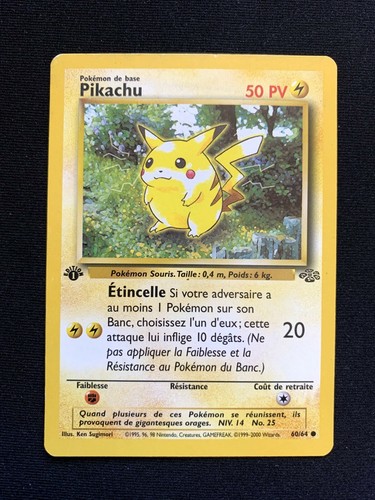 Carte pokemon pikachu - carte,