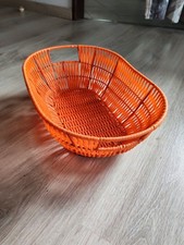 Panier ovale orange en