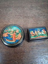Lot de 2 Boîtes en Laque