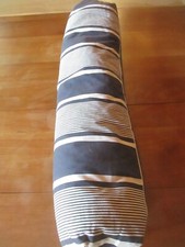 Traversin polochon coussin oreiller ancien en plumes toile à matelas 88 x 20 cm