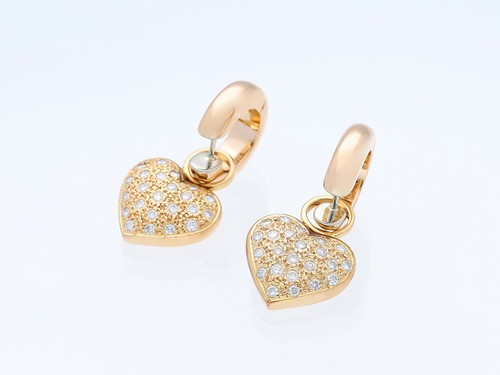 Coeur créoles diamants