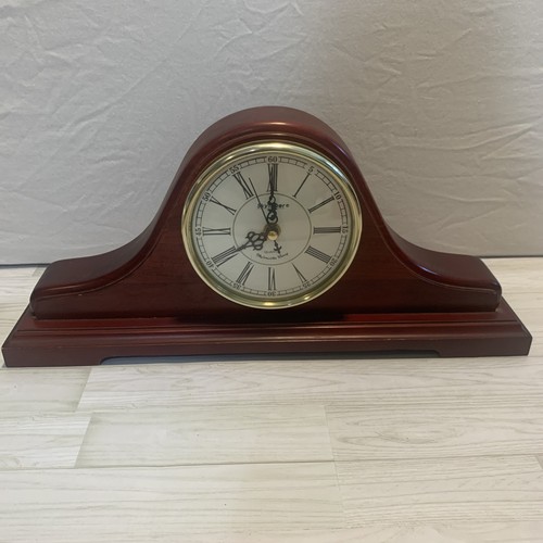 Vintage wooden mantle clock - vintage,