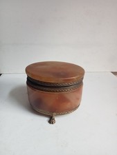 boite a bijoux XIXème en onyx et bronze doré hauteur 8 cm x 10 cm
