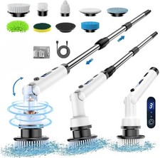 Brosse électrique de nettoyage rotative cuisine carrelage salle de bain têtes...